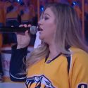 Watch Kelly Clarkson Sing the National Anthem Before Game 4 of the Nashville Predators’ Playoff Game vs. Anaheim Ducks