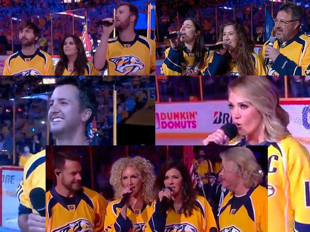 Vote Now: Whose Predators National Anthem Performance Was Your Favorite—Carrie, Luke, LBT, Vince or Lady A?